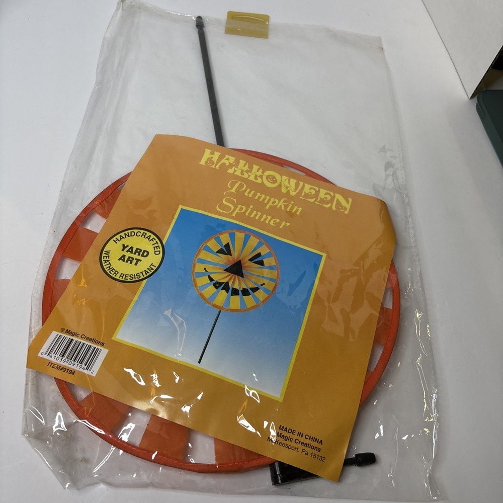 Vintage Halloween Pumpkin Spinner J